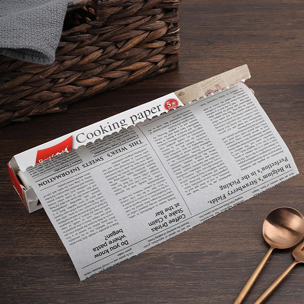 Retro English Newspaper Food Grade Grease Paper Bread Sandwich Burger Fries Wrappers Cookie  Food Accessories for Baking Kitchen