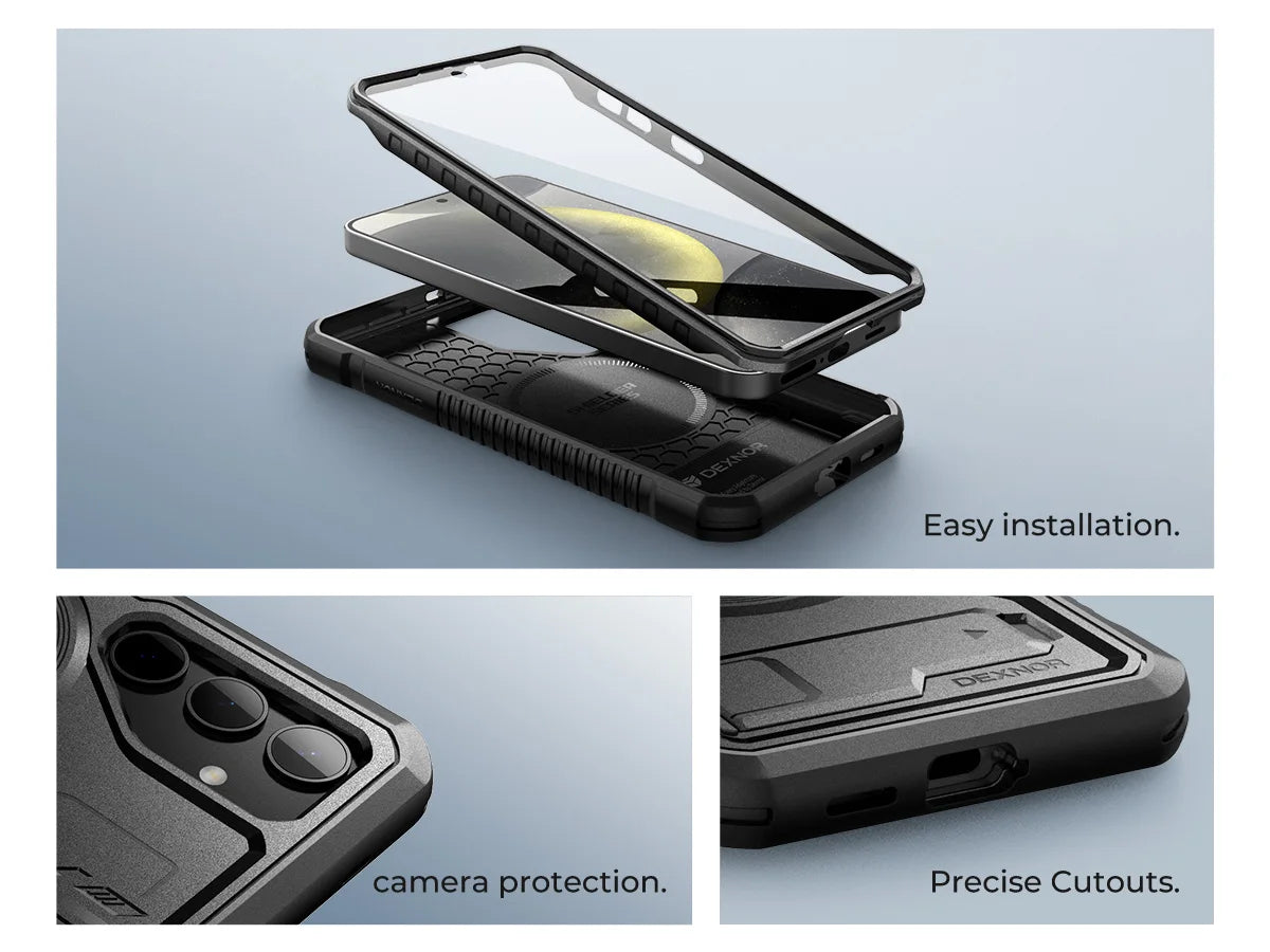 Magnetic Case For Samsung Galaxy S24 holder For MagSafe Shockproof Rugged Bumper Cover Protective With Built in Screen Protector