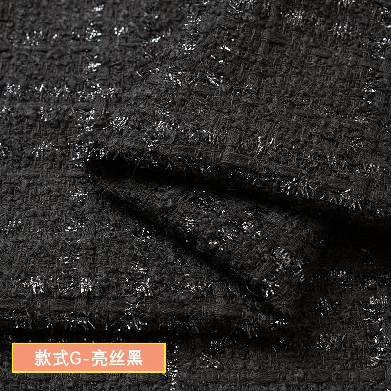 0.5M/1M/2M/3M High Quality fiber plaid woven tweed fabric for garment DIY coat clothing sewing quilting Cloth by the meter