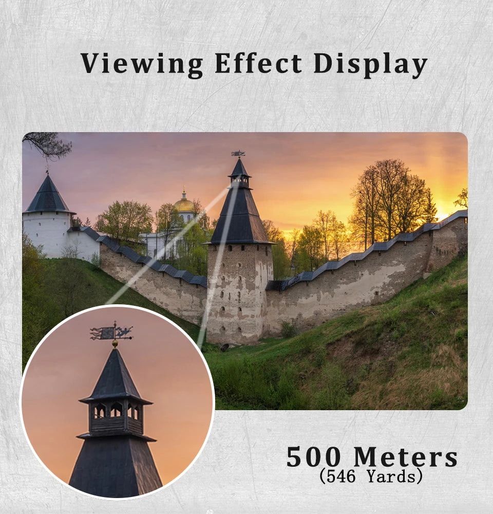 10-300x40 Zoom Telescope HD 4K Portable Strong Binoculars Long Range Professional Monocular BAK4-Prisms For Hunting Camping