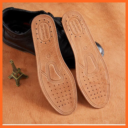 Cowhide Insole For Shoes Men Women Comfortable Deodorant Casual leather Insoles for Feet Quality Genuine Leather Flats Shoe Sole