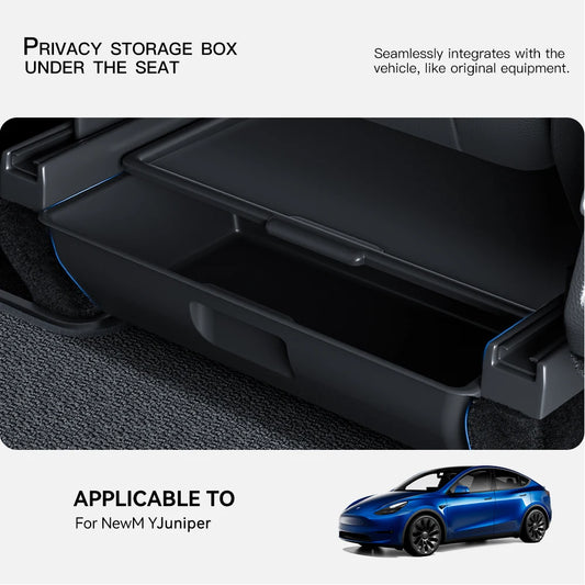 Under Seat Storage Box Drawer Organizer for Tesla Model Y Juniper 2025 2026
