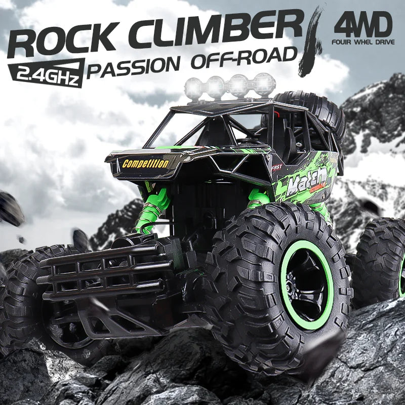 112 Scale Four Wheel Drive RC Monster Truck With LED Lights