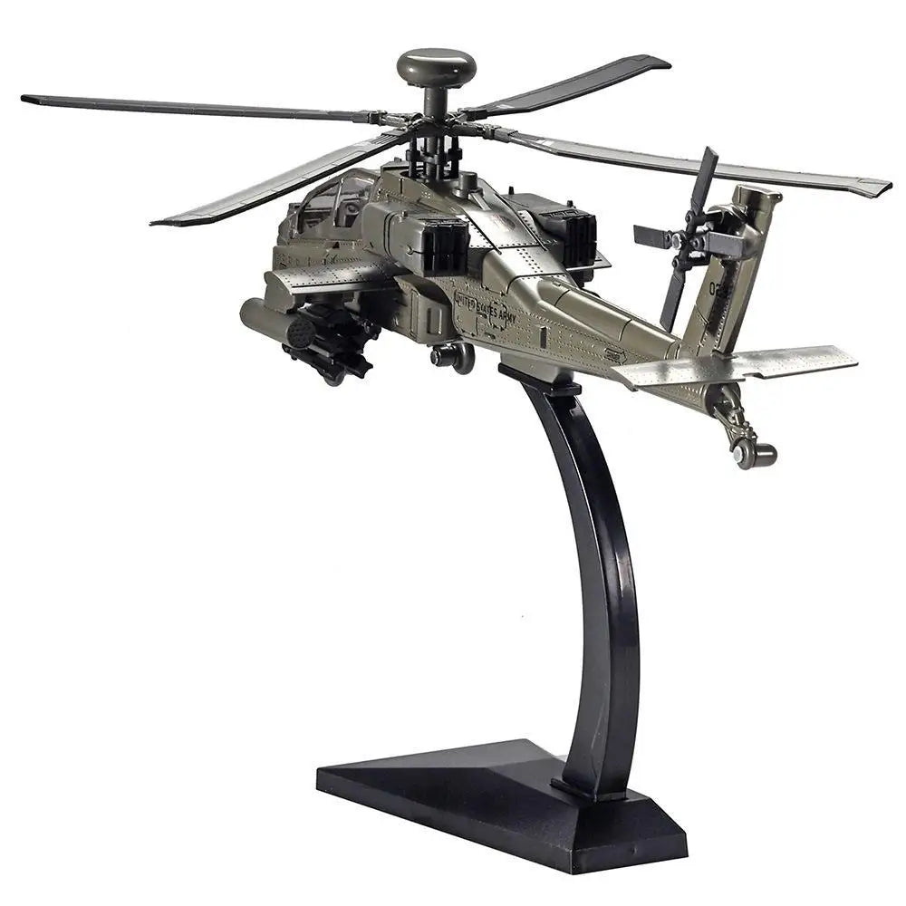 Military Helicopter Alloy Model With Display Stand