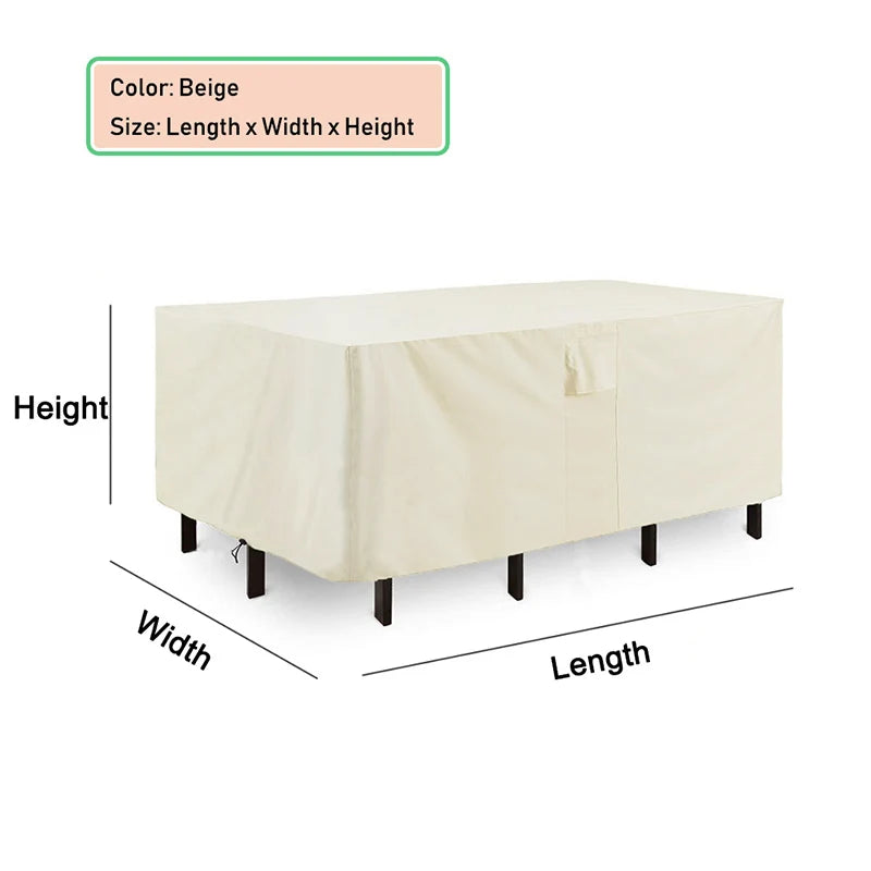 HEAVY DUTY Outdoor Garden Furniture Cover for Sofa Table Chair Patio Waterproof Wind-Proof Anti-UV Against Rain Snow