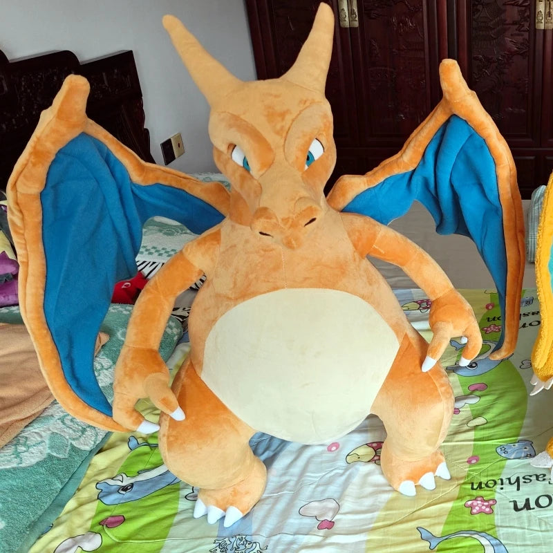Giant Dragon Fire Monster Plush Doll Soft Anime Stuffed Toy