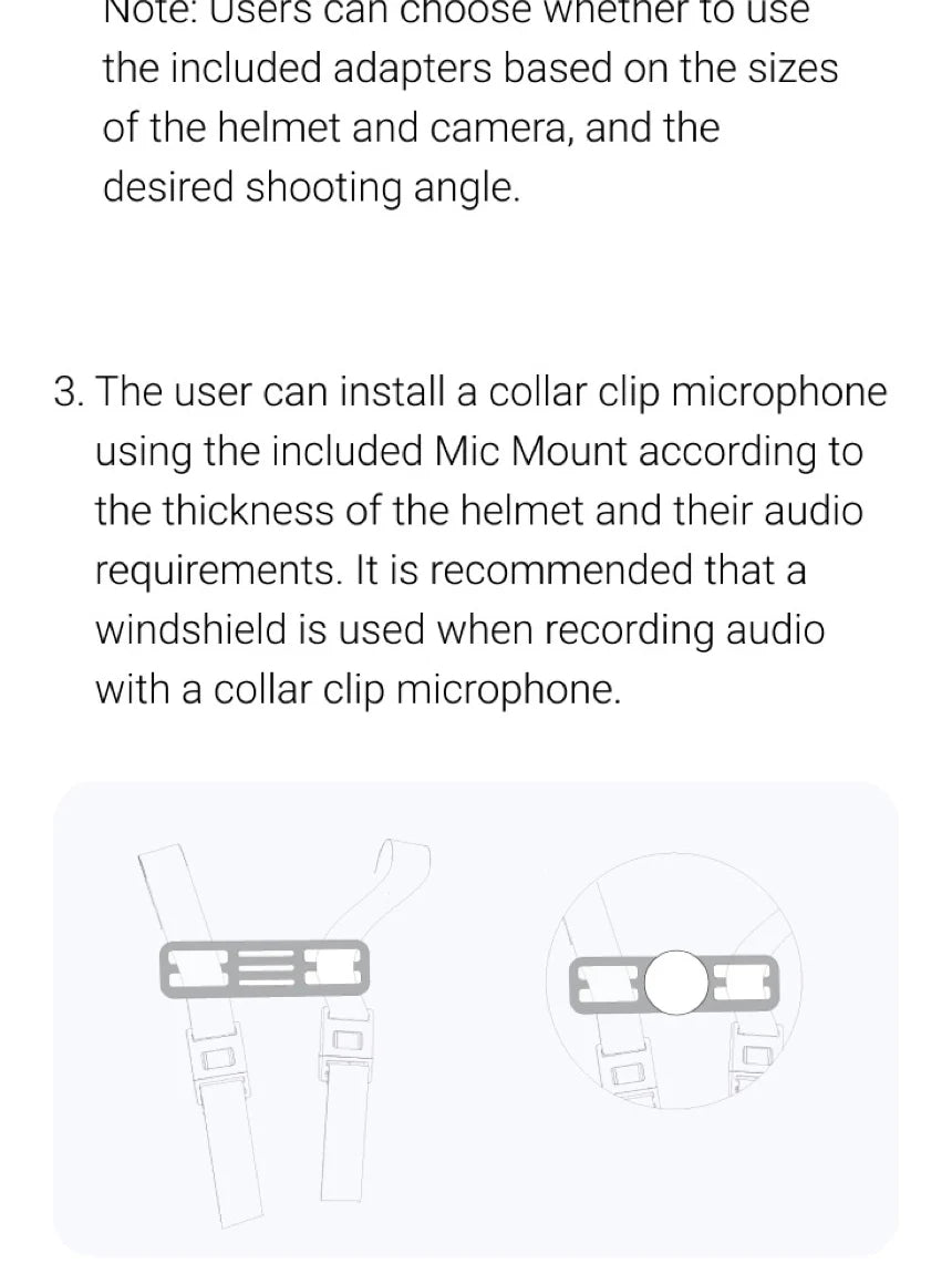 Helmet POV Mount Clip for Insta360 GO 3 and GO 3S Motorcycle Helmet Camera Holder