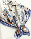 Women Scarf Silk Feeling Hair Neck Square Brand Office bandanna muffler Waiter Flight Attendants Handkerchief Rings wrap