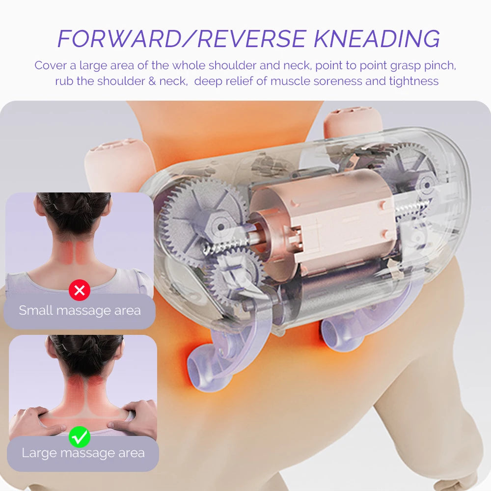 Neck Cervical Massage Pillow Rechargeable 6D Ergonomic Neck and Shoulder Massager Knead Waist Leg Trapezius Massage