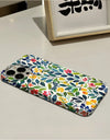 Flower Flora Green Leafs 2 in 1 Phone Case for iPhone 16 15 Pro Max 16 Plus Double Deck Shockproof Protective Cover