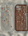 Flower Clear Phone Case for iPhone 16 15 14 Pro Max 15 14 16 Plus Mini Transparent Shockproof Back Cover