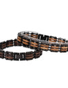 Fashion Bracelet for Metal Stainless Steel Wood Strap Jewelry Bracelets