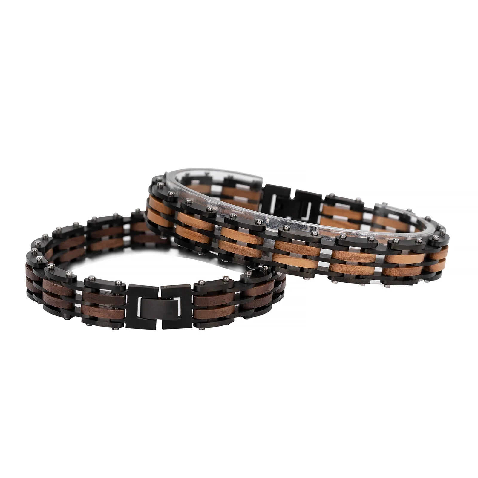 Fashion Bracelet for Metal Stainless Steel Wood Strap Jewelry Bracelets