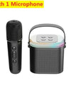 Y1 Wireless Dual Microphones Karaoke Machine KTV DSP System Bluetooth 5.3 PA Speaker HIFI Stereo Surround RGB Colorful LED Light