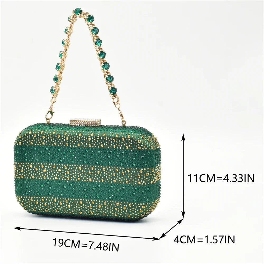 Matching Shoes and Bag for Women for Weddings Elegant Woman Heeled Shoes Medium Heel Shoes for Women Rhinestone Party Pumps