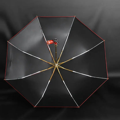 Light Luxury UV Protection Umbrella with Red Scorpions Handle Creative Design Waterproof Folding Umbrella