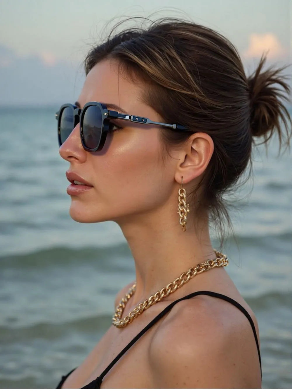 Vintage Square Acetate Frame Sunglasses With UV400 Protection