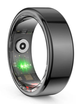 R02 Smart Ring Military Grade Titanium Steel Shell Health Monitoring IP68 & 3ATM Waterproof Multi-sport Modes