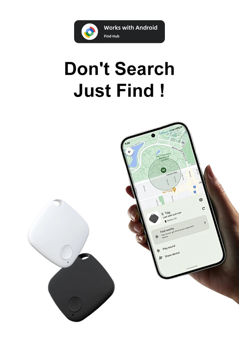 Mini Android Global Position Systm Tracker Tag Google Find Anti Loss Global Positioning Locator Compact Portable Long Battery Life For Pet