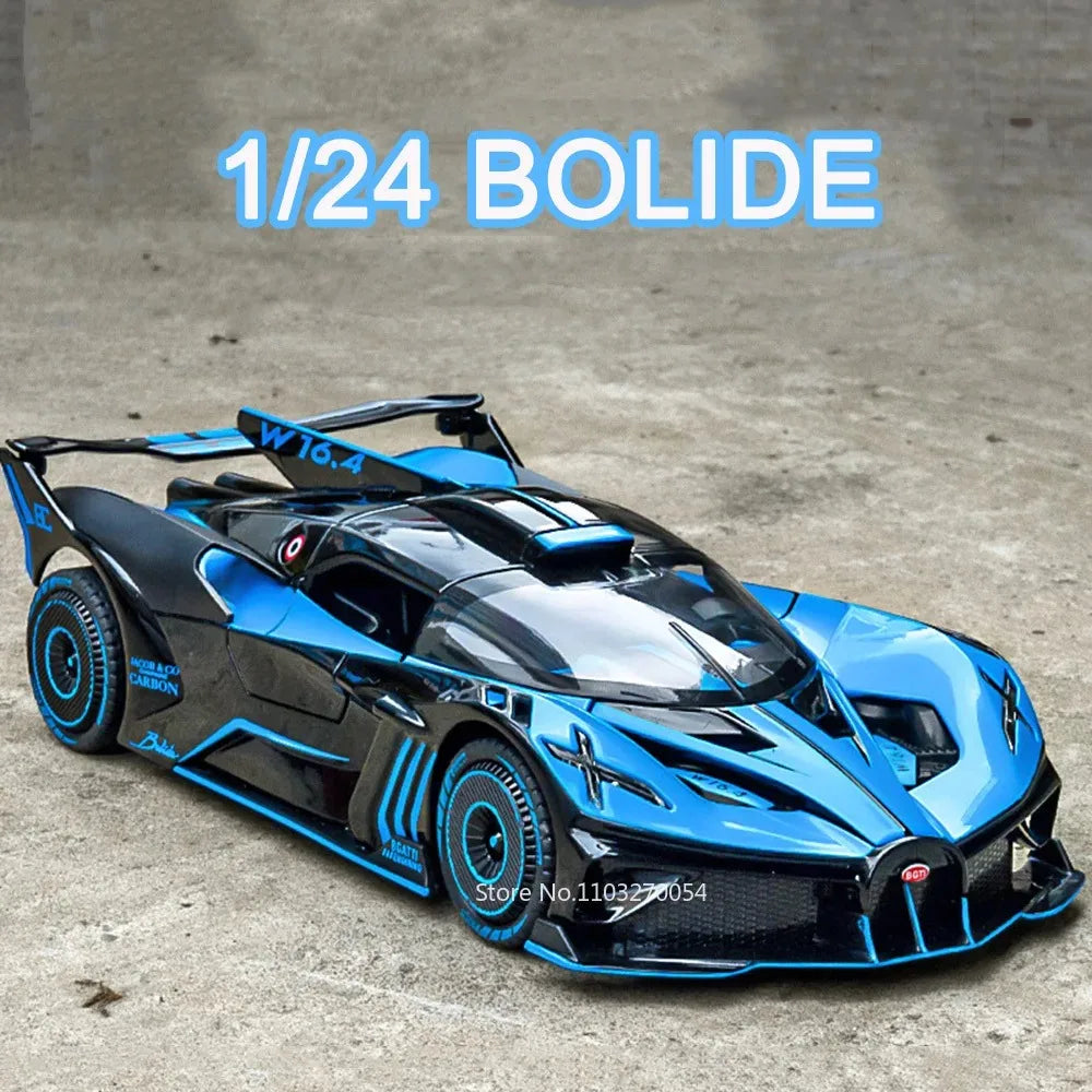 1:24 Bolide Revuelto Alloy Model Diecast Car Toys Doors Opened Sound Light Pull Back Miniature Vehice Boy Adult Birthday Present