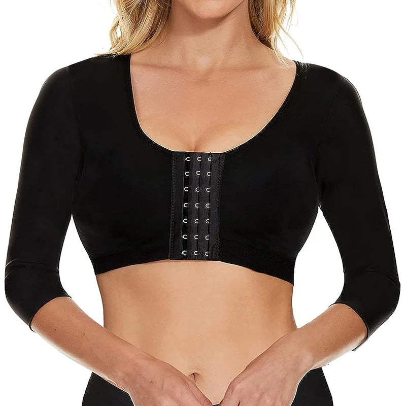 Women Arm Shaper Compression Top – Half Sleeve Posture Corrector Shapewear