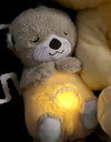 Baby Plush Doll Breathing Bear Newborn Soothing Sleep Playmate Otter Toy Kids Music Sleeping Companion Sound Light Doll Toy Gift