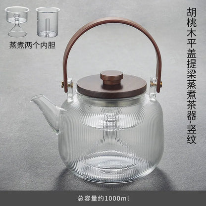 Dual-Purpose Boiling Water Glass Teapot