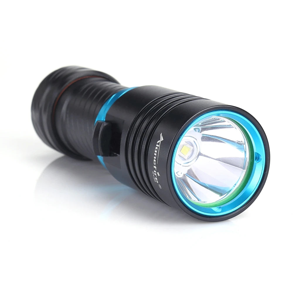 12W Diving Flashlight Rechargeable Underwater LED Torch