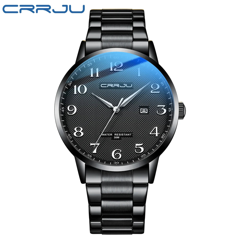 New Fashion Men's Watches Stainless Steel Top Brand Luxury Waterproof Men Quartz Wristwatches Relogio Masculino