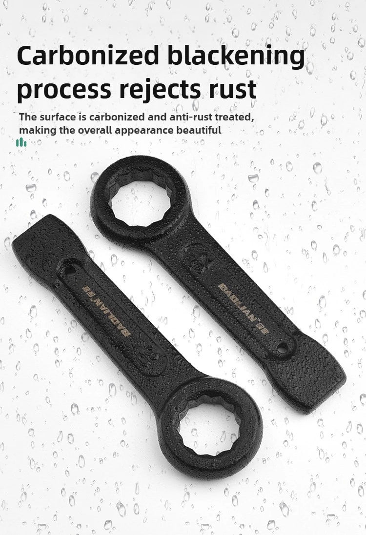 Heavy-duty  Box End Wrench, Single-head Opening Straight Handle Box End Wrench, for Auto Repair 24/30/32/36/41/46/50 Wrench Tool