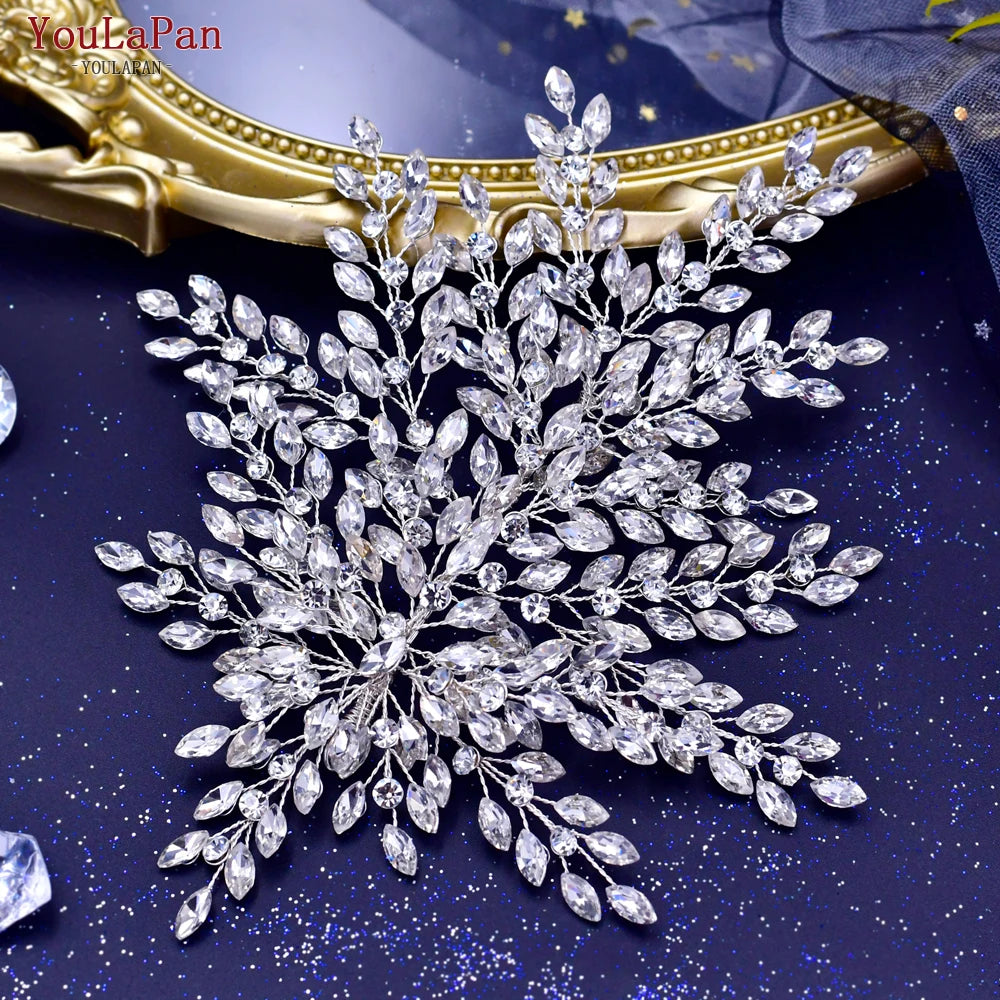 Rhinestone Bridal Hair Piece Bling Wedding Bridesmaid Headwear Hair Accessories