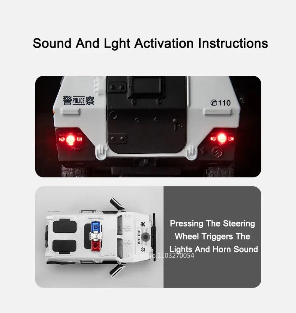 1:32 DongFeng MengShi Honda Accord Police Car Model Toy Metal Diecast Pull Back Doors Opend Vehicles Models Boys Holiday Gifts