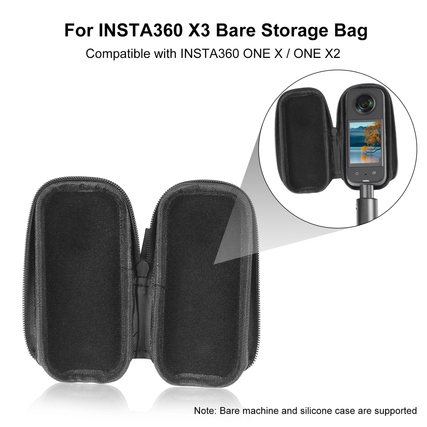 For Insta360 X3 / ONE X2 Camera Portable Case Box Storage Bag for Insta360 X3 / ONE X2  Panoramic Camera