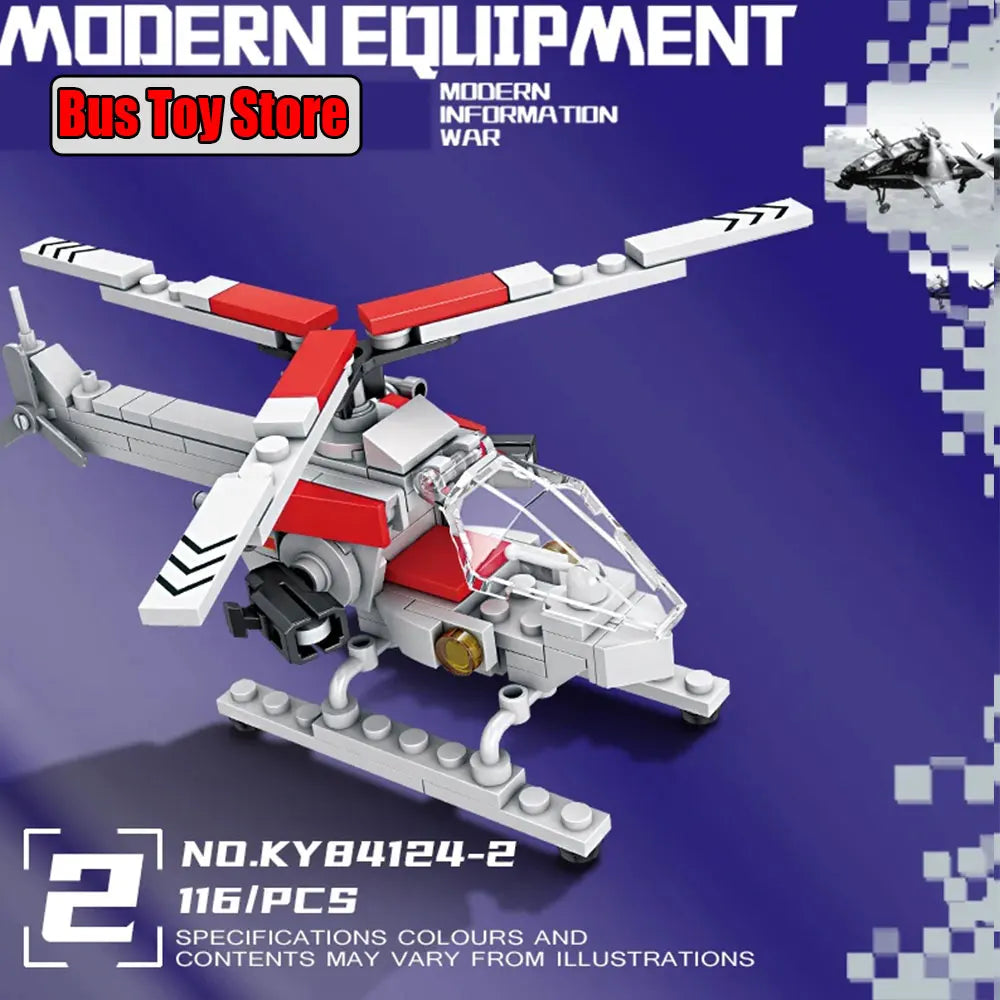 Aircraft Tank Aircraft Carrier MODERN EOLIPMENT MODERN WAR INFORMATION WW2 Military Model Building Blocks Bricks for Boy