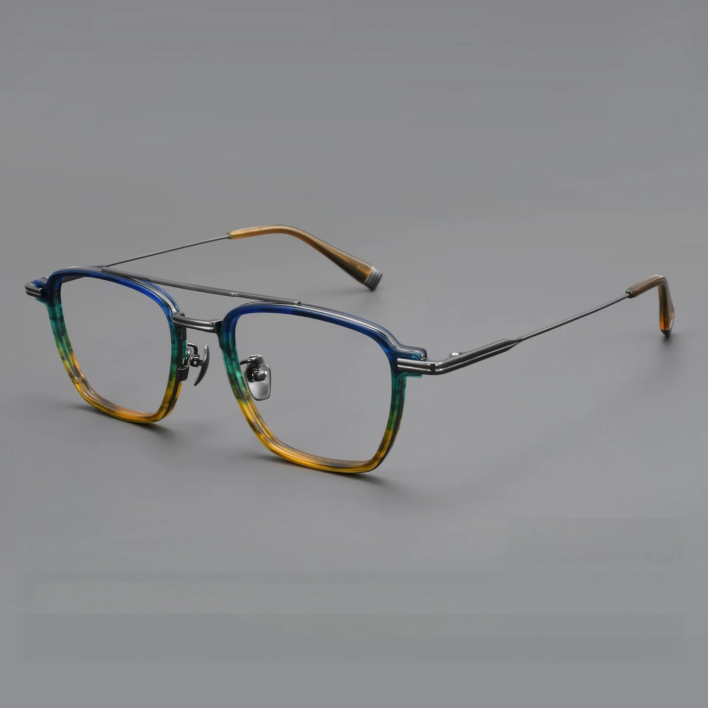 Luxury Lightweight Titanium Pilot Double Bridge Eyeglasses Frames