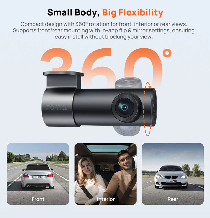 Dash Cam M310 Plus 3K 1620P Car DVR – Voice Control, 139° Wide Angle, WDR Night Vision, WiFi, Parking Monitor