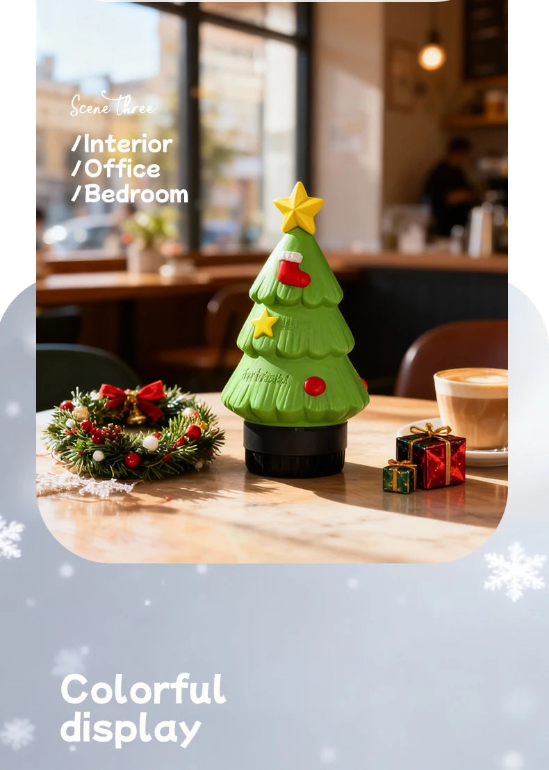 Christmas Eve Light Mini High Fidelity Bluetooth 5.3 Speaker TWS Connection Stereo Rechargeable LED Desk Lamp Christmas Gift