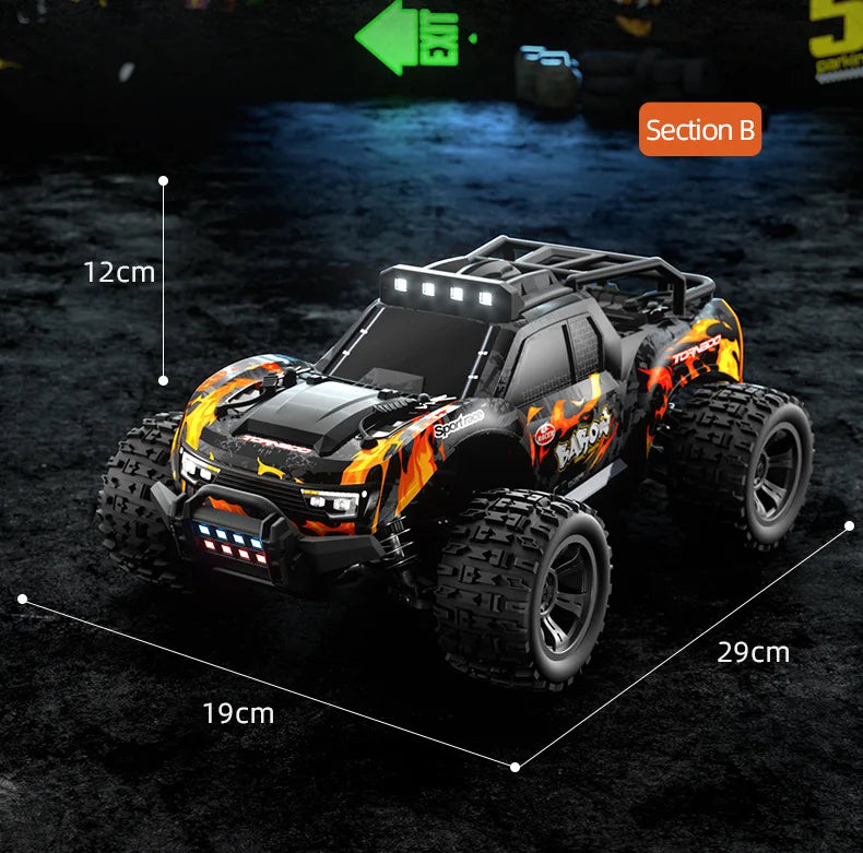 1 to 18 Scale 4WD High Speed Remote Control Monster Truck