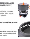 Camping Cooking System with Heat Exchanger Outdoor Gas Burner Stove