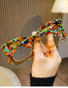 Luxury Acetate Spectacle Frame Fashion Retro Square Eyeglasses Optical Prescription Frames