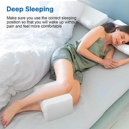 Memory Foam Knee Pillow for Orthopedic Sciatica Back Leg Hip Align Spine Pregnancy Body Pillows Back Support for Side Sleepers