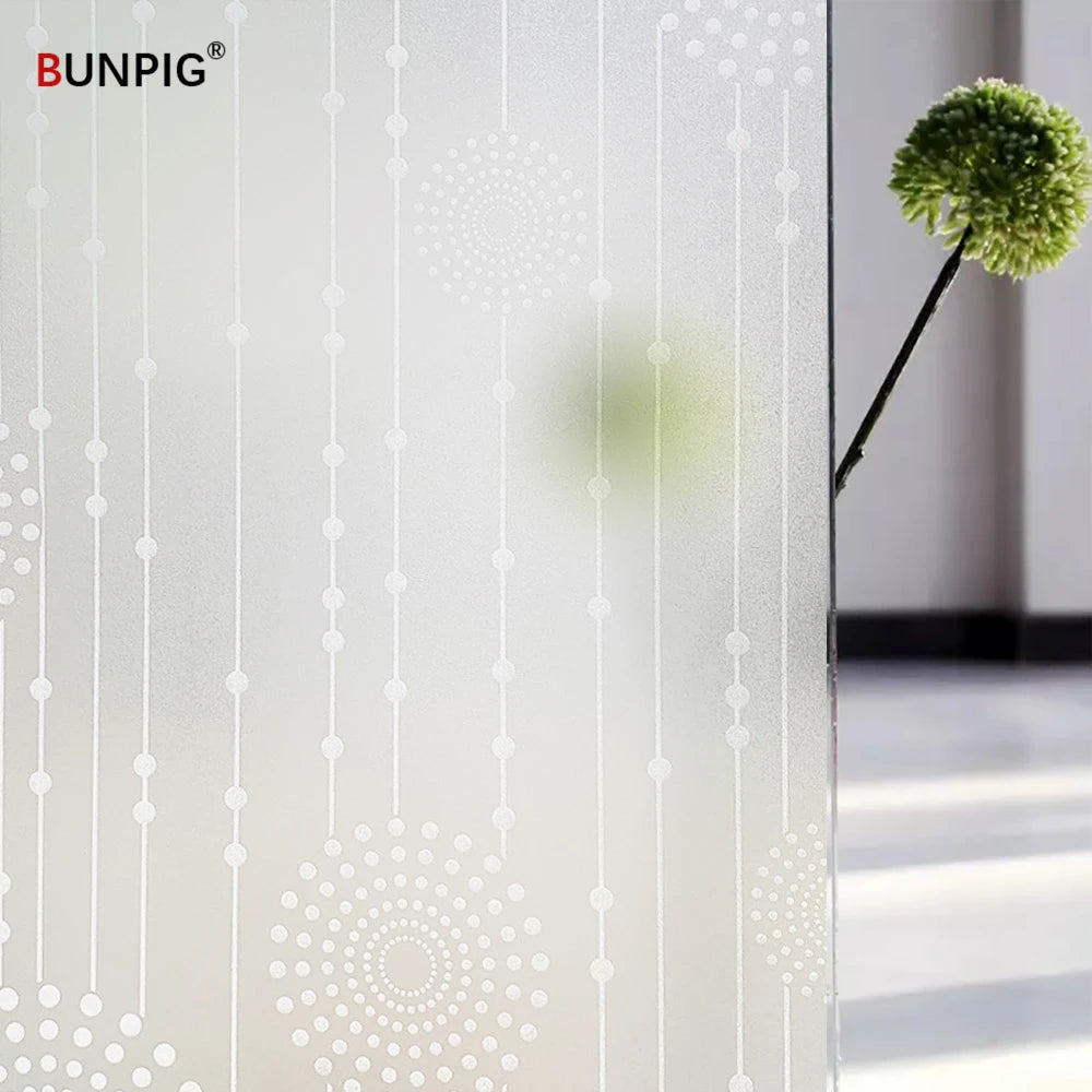 Window Film Privacy, Stained Glass Film, Frosted Opaque Glass Clings, Sun Blocking Vinyl Window Stickers for Door Home Office