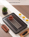 Bamboo Tea Tray Portable Dishes Rectangle Tea Ceremony Chaban Tea Chaban Tea Table Dual Purpose Drainage Water Storage
