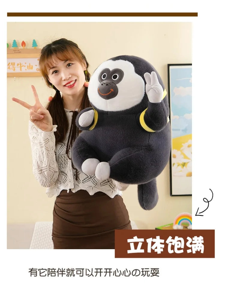 Ugly Cute Monkey Plush Stuffed Doll Banana Pillow Toy