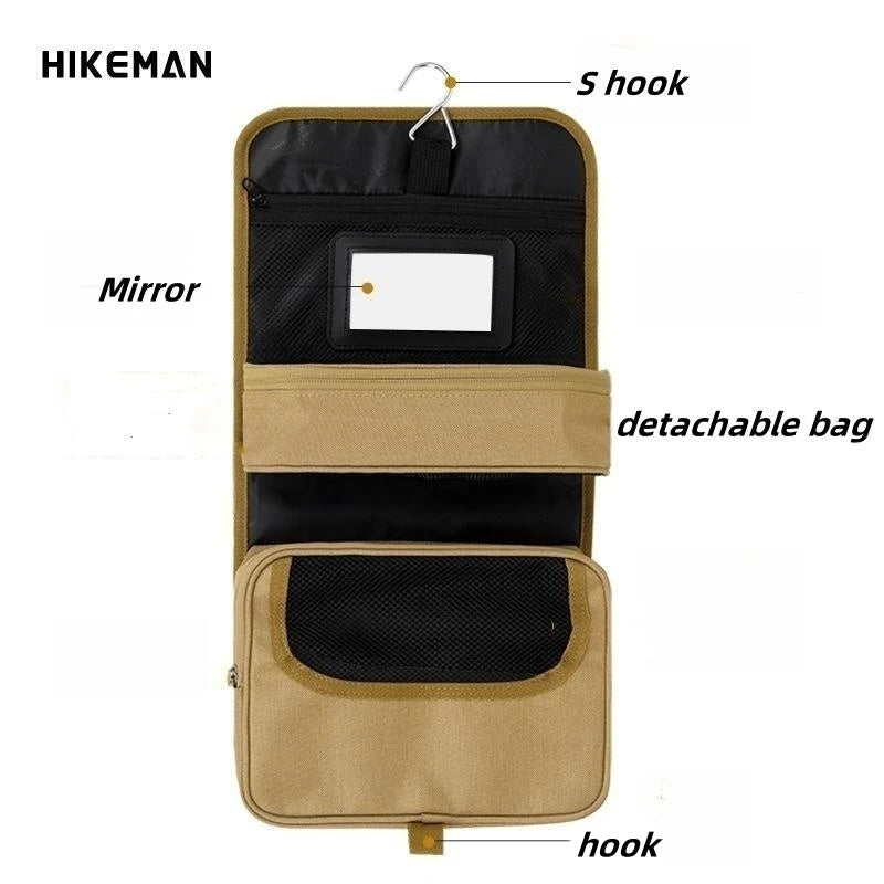 Outdoor Portable Wash Bag Camping Hanging Large-Capacity Storage Bag Multi-Function Folding Business Trip Travel Cosmetic Bag