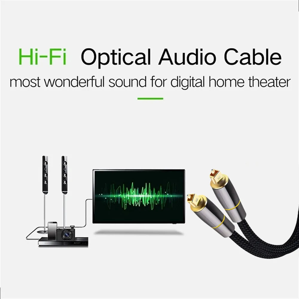 Coaxial SPDIF Cable Dolby 7.1 Soundbar 5.1 Digital Optical Audio Cable Toslink Fiber Cable for Amplifiers Player Xbox 360