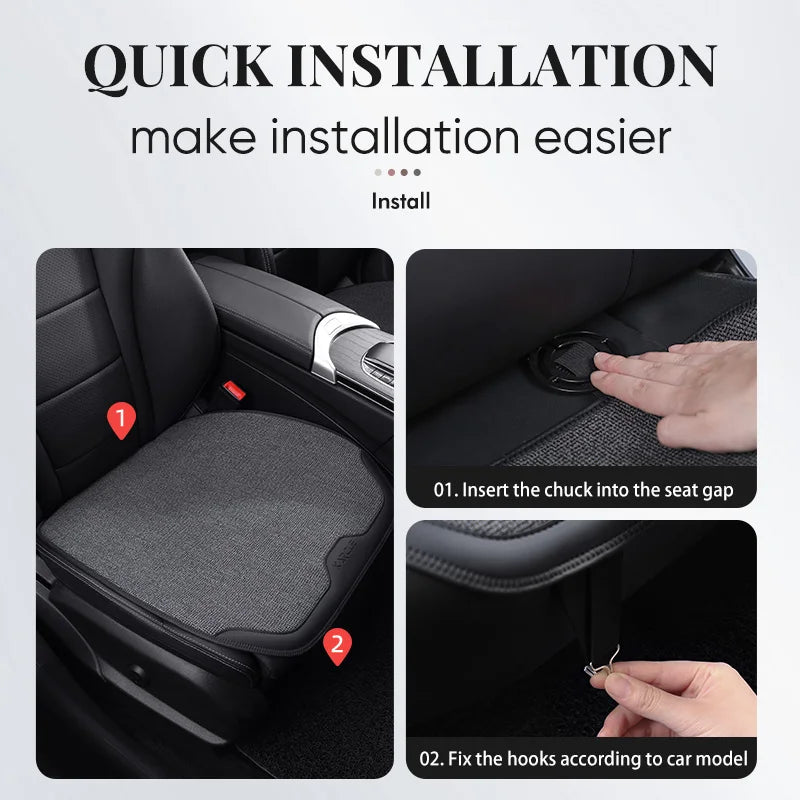 Car Seat Cover Linen Cotton Set Car Seat Cushion Soft Universal Seat Cushion Chair Protector Pads Auto Seats Cover Accessories