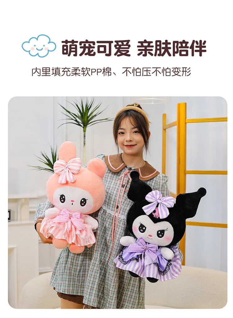 Cute Character Diamond Bow Plush Stuffed Doll Pillow Toy