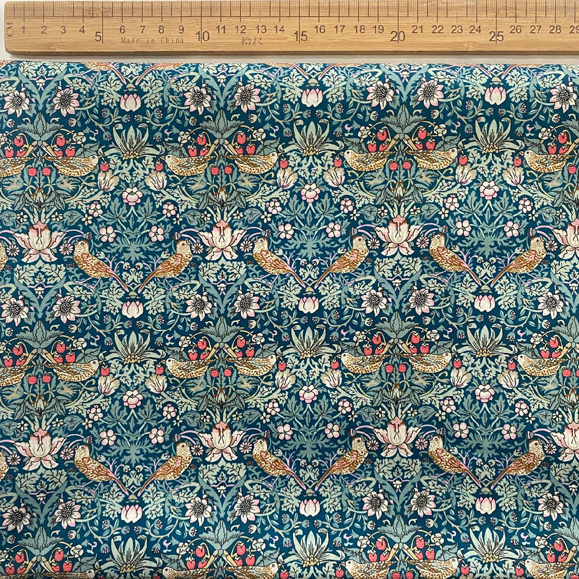 1/2/3/5M 80S Digital Printing Strawberry thief Like Liberty cotton Poplin Fabric Sewing Making Dress Clothing Handmade DIY Cloth