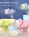 Electric Bubble Maker Machine Gun Bazooka Party Flashing Light Auto Blower Soap Ball Water for Children Kid Outdoor Bubbl Toys